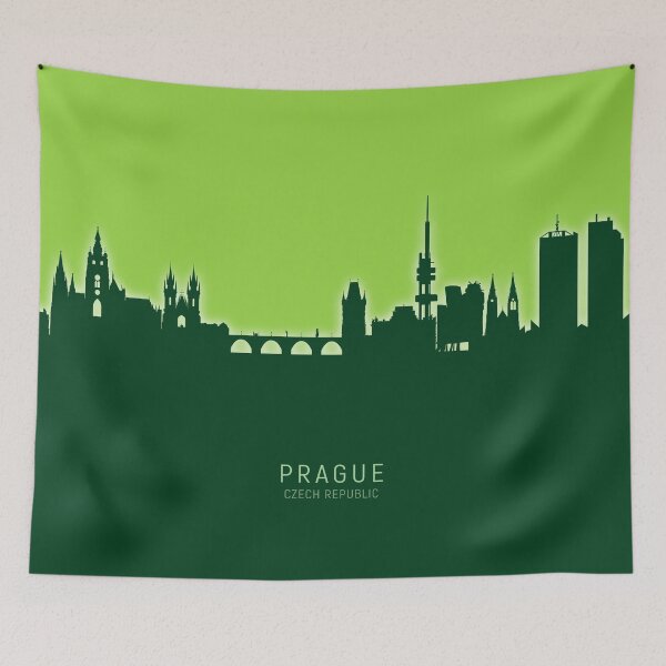 Item preview, Prague (Praha) Czech Republic Skyline designed and sold by ArtPrints.