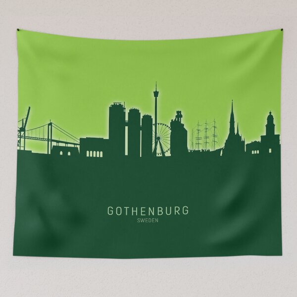 Item preview, Gothenburg Sweden Skyline designed and sold by ArtPrints.