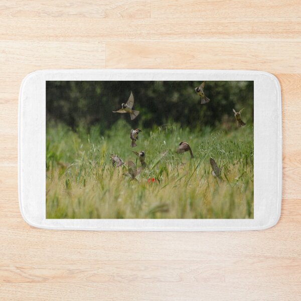 Item preview, Flock of Sparrows in barley field designed and sold by emergentdesigns.