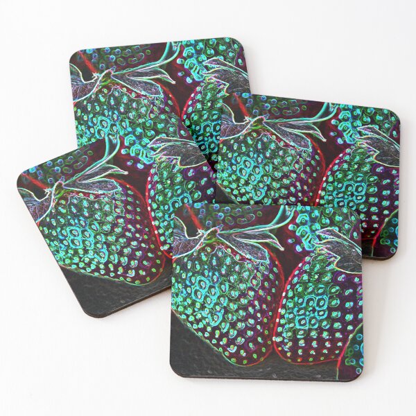 Item preview, Fruity neon strawberries as a delicious eye-catcher designed and sold by Your Happy Life.