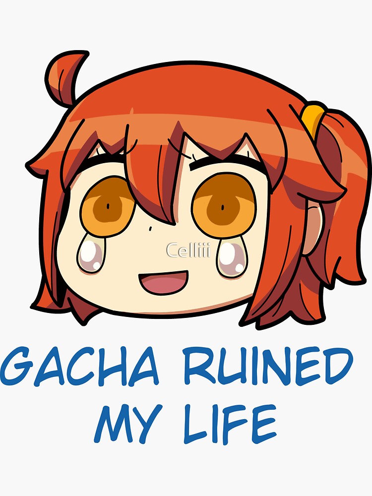 "FGO Gacha Ruined my life" Sticker for Sale by Celliii | Redbubble