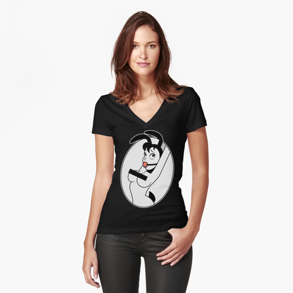 Item preview, Fitted V-Neck T-Shirt designed and sold by penandkink.