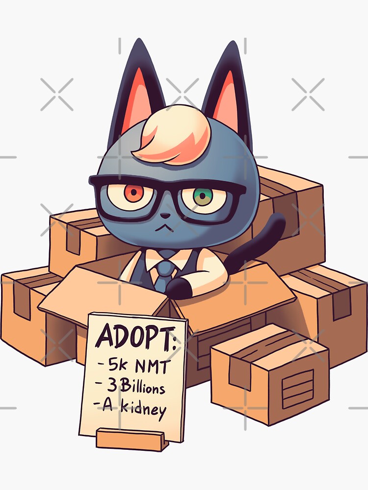 "Raymond in Boxes // Cat Smug Villager, Animal Crossing, Kawaii