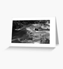 Flowing water b&w Greeting Card