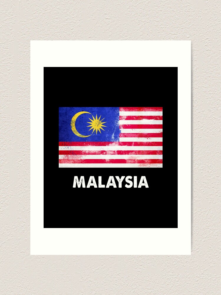 Malaysia Flag Design Malaysian Design Art Print By Iainlc Redbubble