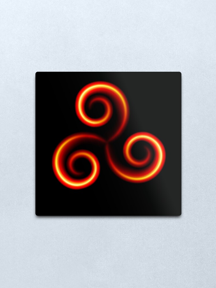 Alternative Ansicht von Triskele On Fire - brainbubbles Metallbild