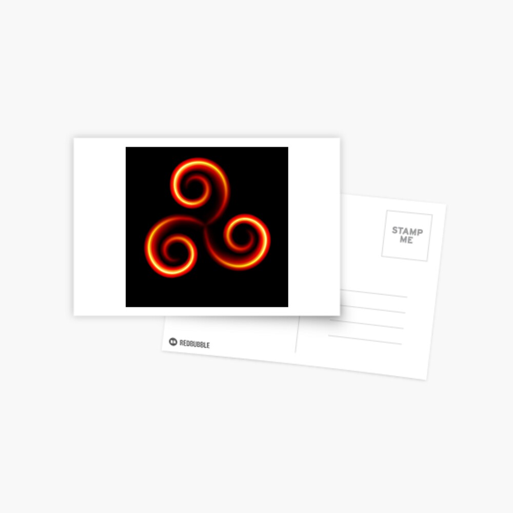 Triskele On Fire - brainbubbles Postkarte