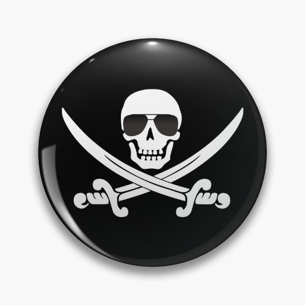 Item preview, Cool Pirate with Sunglasses and Crossed Swords designed and sold by HighBrowDesigns.