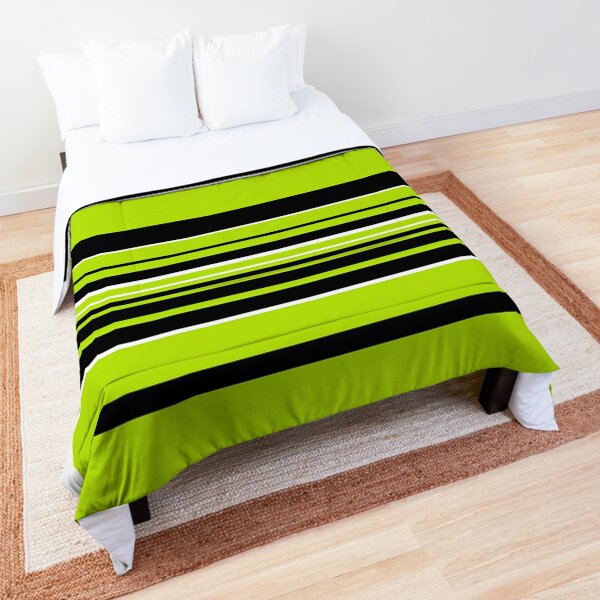 Complex Stripes - Lime Green Comforter