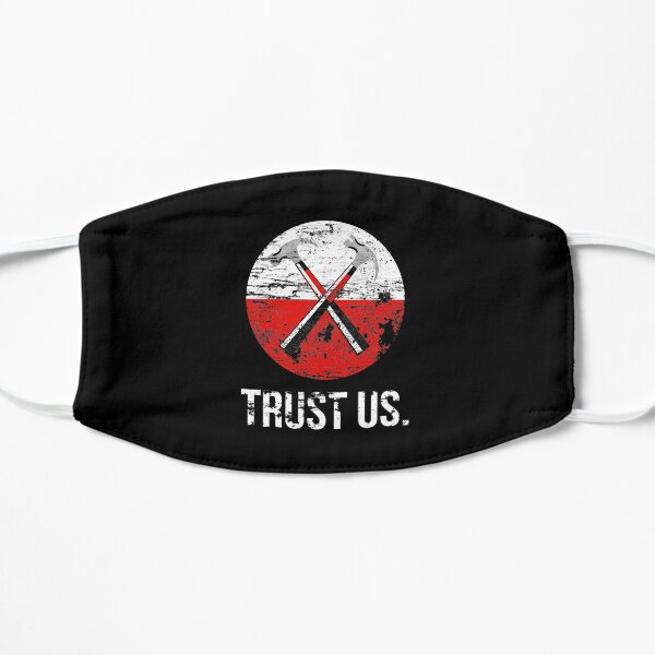 Pink Floyd TRUST US worn Flat Mask
