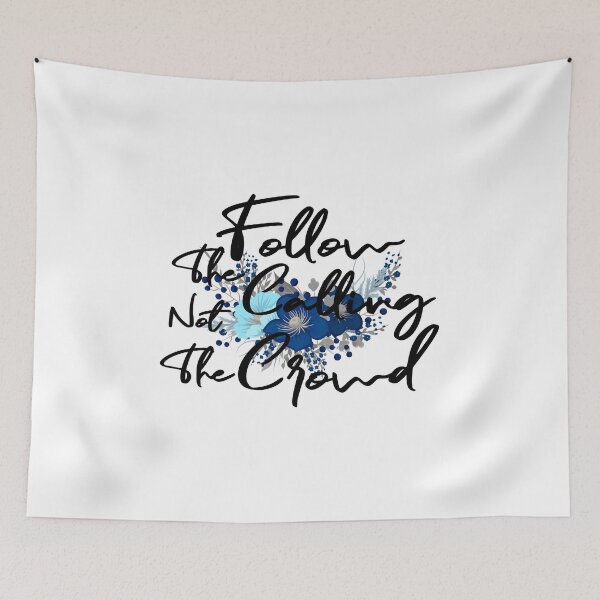 Artikelvorschau, Folgen Sie dem Calling Not The Crowd Blue Blumenmuster entworfen und verkauft von yacine12353.
