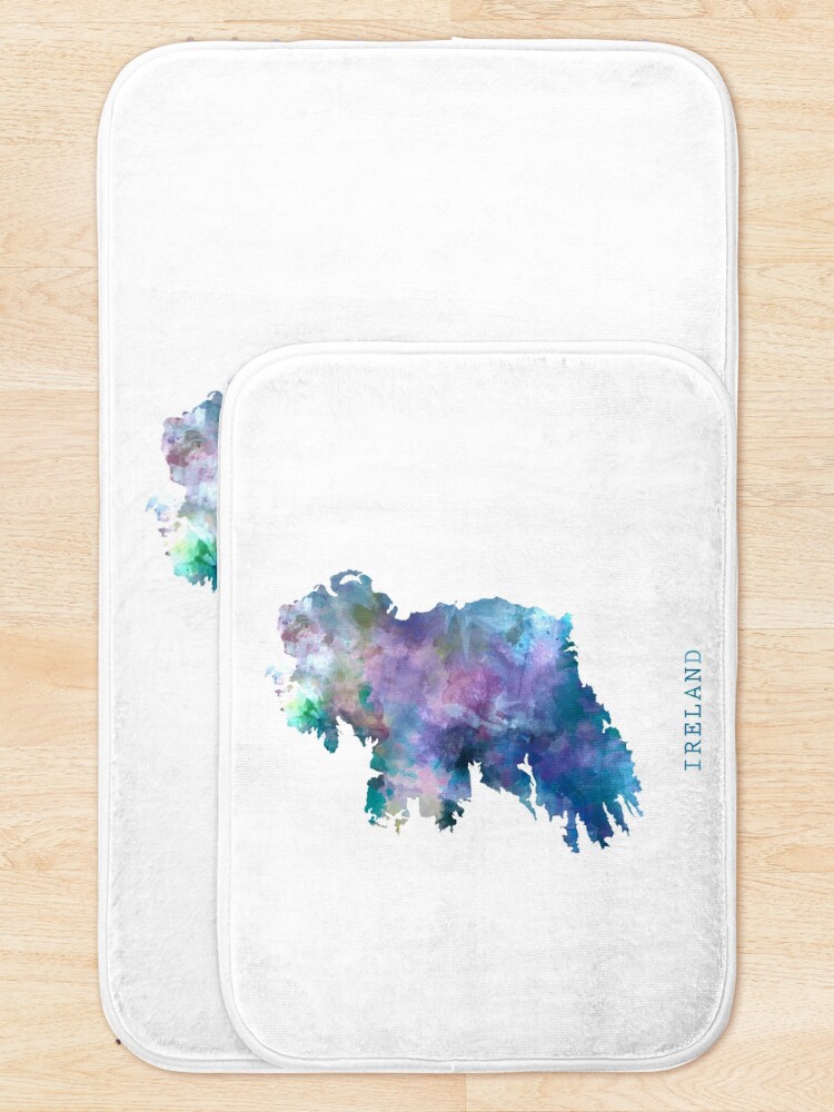 "Ireland" Bath Mat by MonnPrint Redbubble