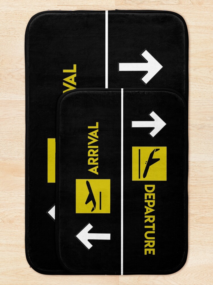 Alternate view of Aviation Departures Arrivals Bath Mat