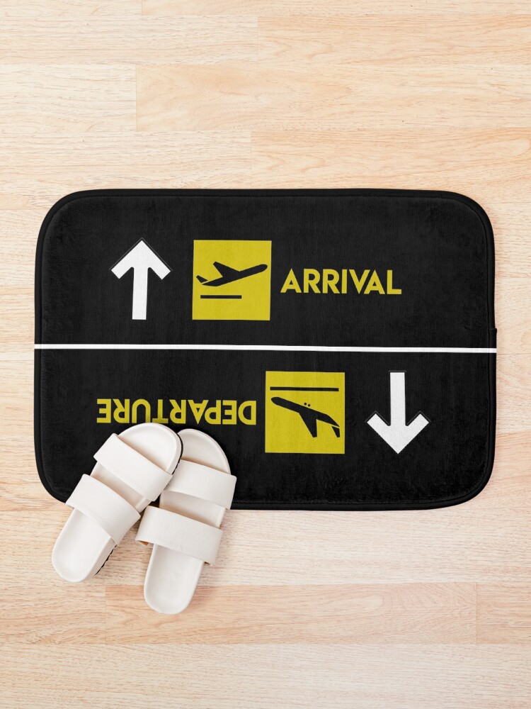 Alternate view of Aviation Departures Arrivals Bath Mat