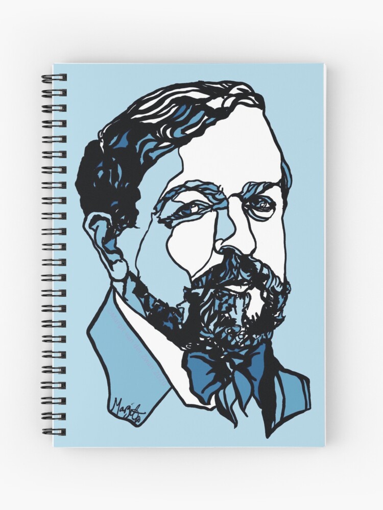 Debussy French impressionist Composer Spiral Notebook for Sale by  ArtyMargit