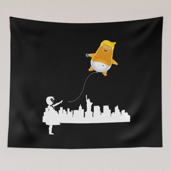 Item preview, Baby Trump Balloon Blip fly over New york Funny Anti Trump designed and sold by thegoodplan.