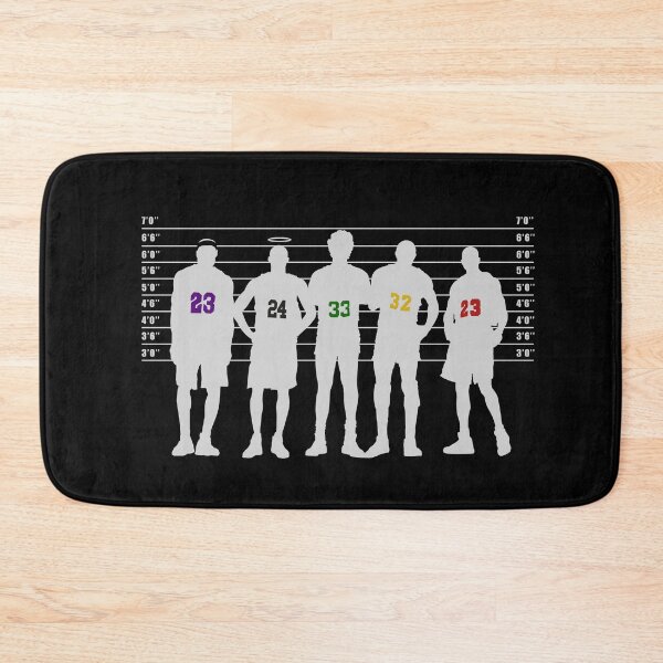 Item preview, Ultimate NBA Legends Lineup - Lebron,Kobe,Bird,Magic,MJ white silhouettes designed and sold by COURT-VISION.