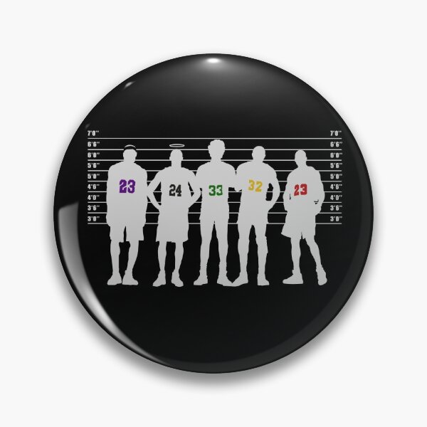 Item preview, Ultimate NBA Legends Lineup - Lebron,Kobe,Bird,Magic,MJ white silhouettes designed and sold by COURT-VISION.