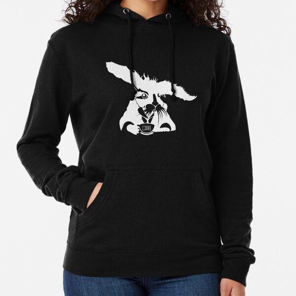 Copy of Rabbit with a suit drinks coffee. Lightweight Hoodie