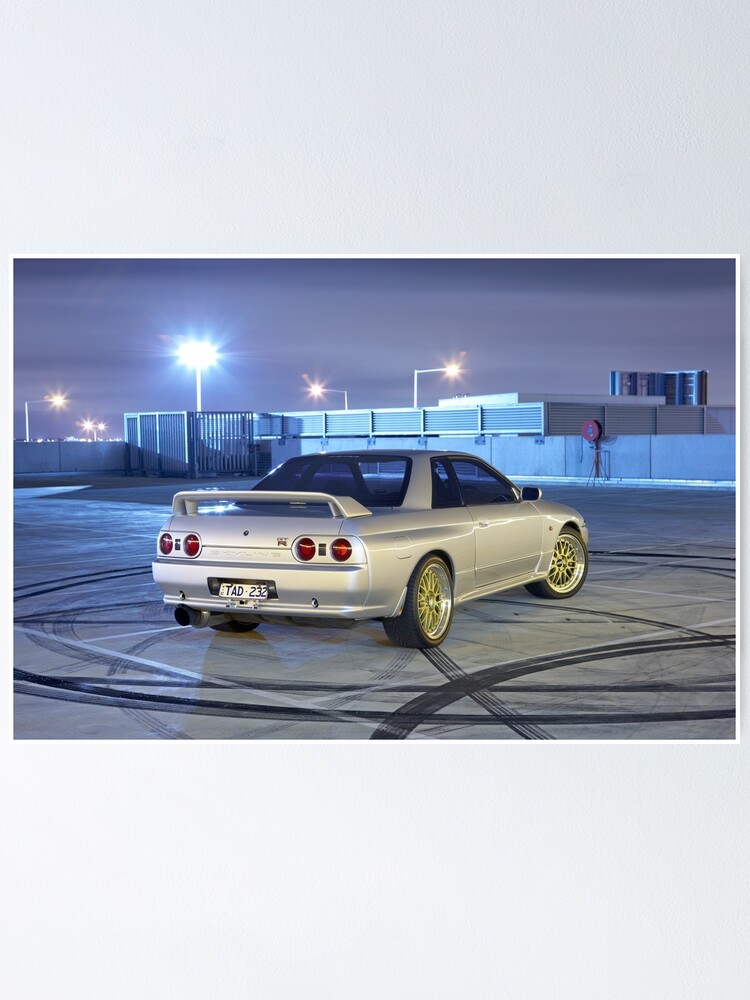 Silver Nissan R32 Skyline Gtr Poster By Jjphoto Redbubble