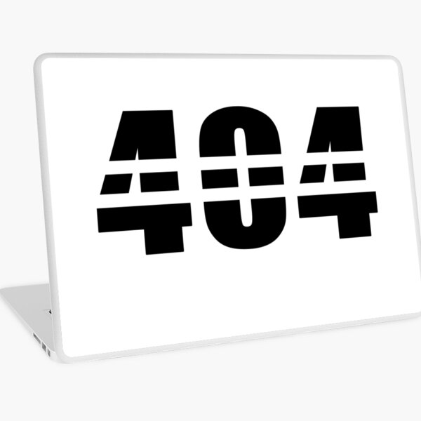 404 Laptop Skins Redbubble - roblox t shirt hacker progaming 0111011