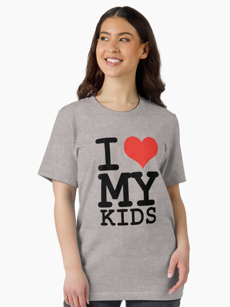 I Love My Kids T-Shirt With Heart I Love My Kids T-Shirt With Heart