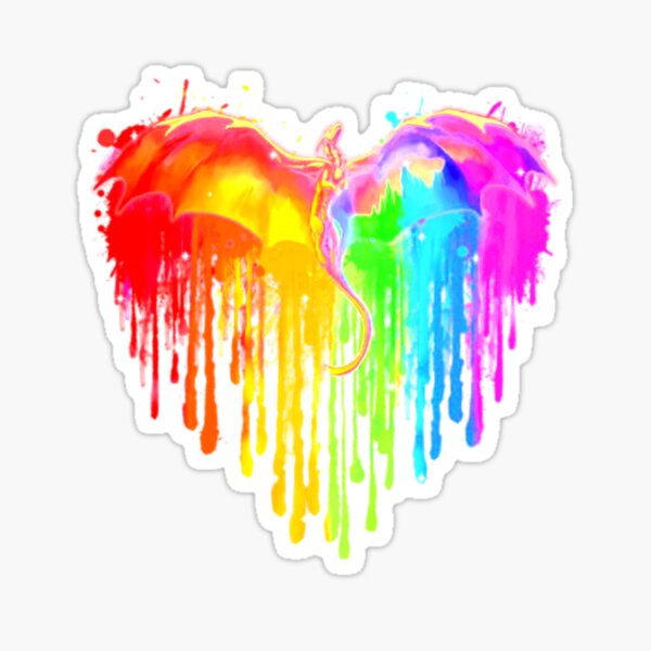 Artikel-Vorschau von Drache LGBT Herz Aquarell, designt und verkauft von ANGELA2-BRYANT.