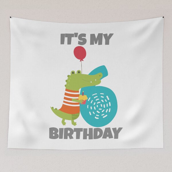 Item preview, It's My 6th Birthday, Happy 6th Birthday, Happy sixth Birthday Alligator Design for boys and girls designed and sold by marosharaf.