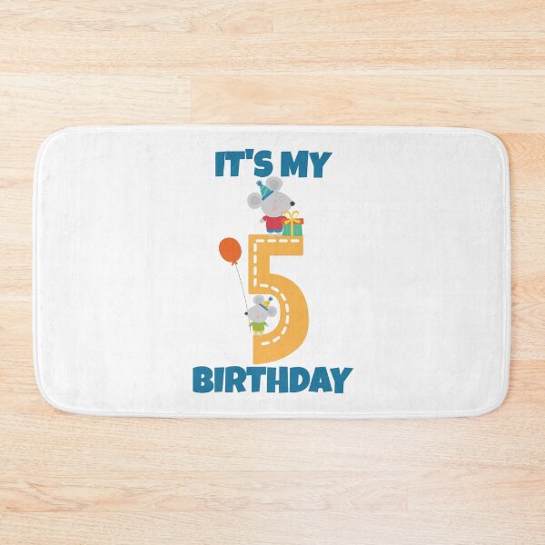 Item preview, It's My 5th Birthday, Happy 5th Birthday, Happy fifth Birthday Design for boys and girls designed and sold by marosharaf.