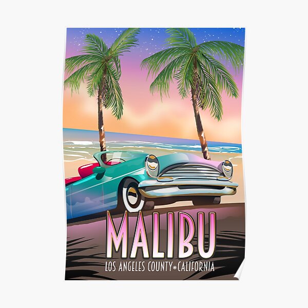 Poster Malibu Redbubble