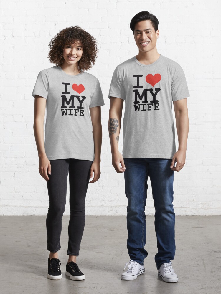 I love my beautiful wife. Wife darling heart Men's T-Shirt