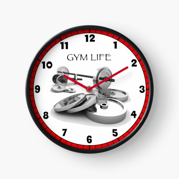 Artikel-Vorschau von Red Home Fitness Gym Wanduhr, designt und verkauft von cabgodfrey.