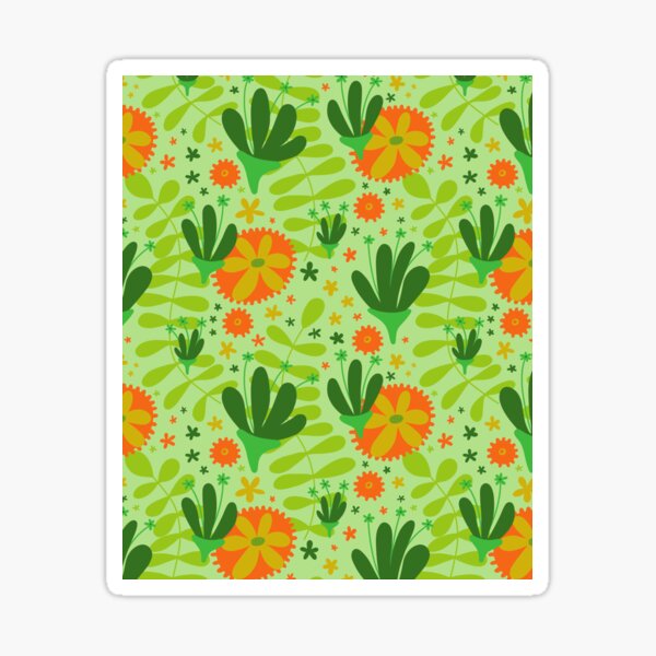 Retro wildflower bloom Sticker
