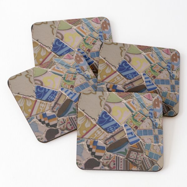 Item preview, Ceramic tile pieces at sunset in Parc Guell designed and sold by PPFImages.