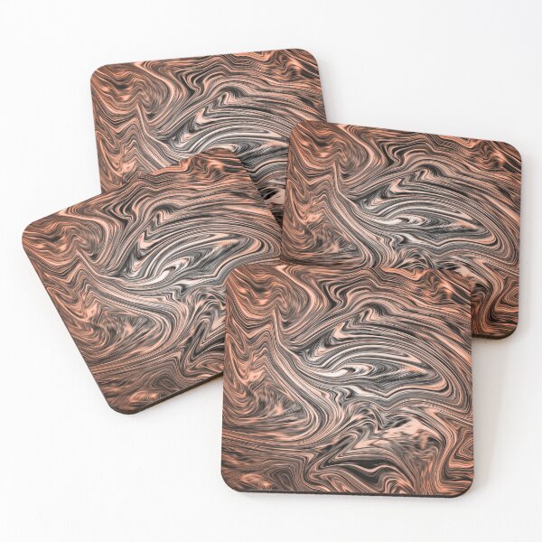Item preview, Liquid Light Salmon Abstract Coral Face Mask designed and sold by SassyClassyMe.