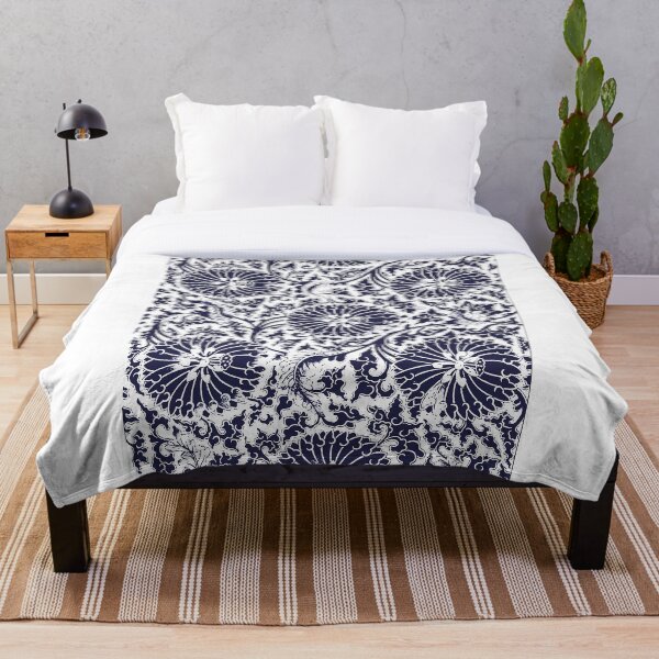 Item preview, Blue and White Floral Design designed and sold by minimalcinema.