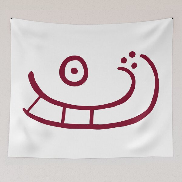 Item preview, Sun Boat | Sun and boat petroglyph from Madsebakke, Bornholm, Denmark.  designed and sold by Time Nomads.