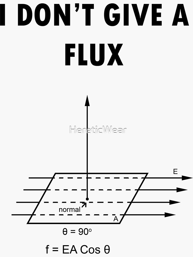 "I don't give a flux" Sticker for Sale by HereticWear Redbubble