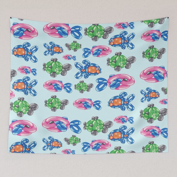 Item preview, Balloon animal fish pattern pointillism painting designed and sold by MitoP.