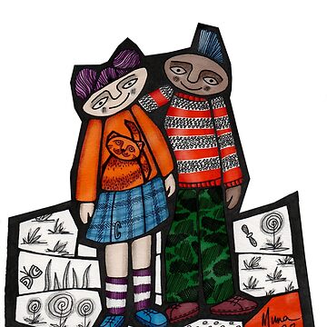 Artwork thumbnail, Punks in the Wild slimfit mosaic illustration by Muna Zuberi