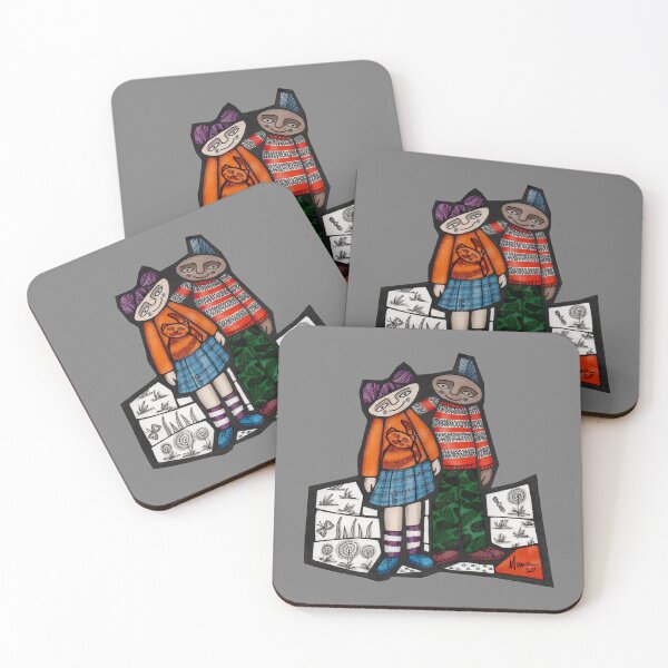 Item preview, Punks in the Wild slimfit mosaic illustration designed and sold by Muna Zuberi.