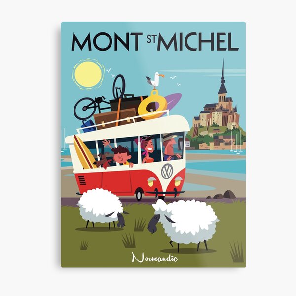 Mont Saint Michel poster Metal Print