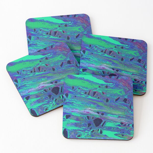 Item preview, Green Blue Abstract Pattern  designed and sold by MyTribePatterns.