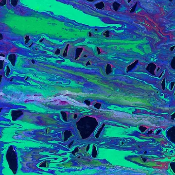 Artwork thumbnail, Green Blue Abstract Pattern  by MyTribePatterns
