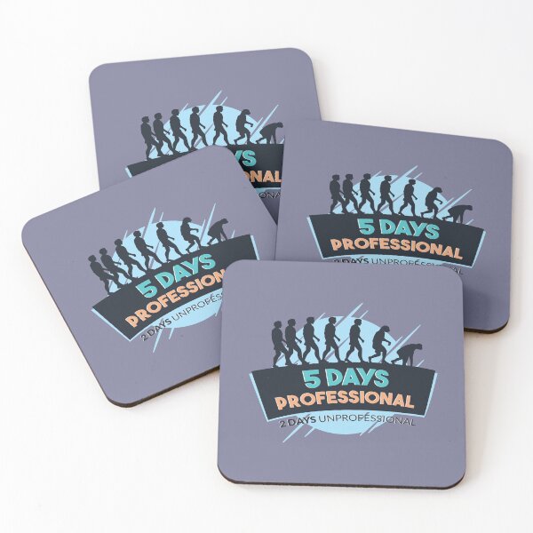 Item preview, Funny evolution design with quote "5 days professional 2 days " designed and sold by FFelder.