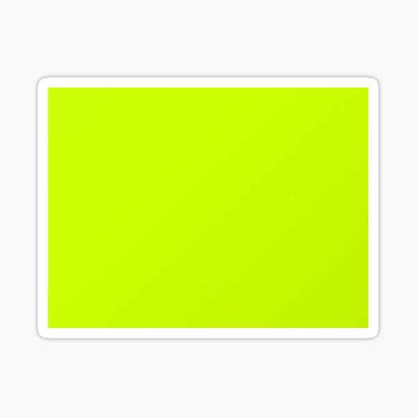 Neon Yellow Green Color Sticker By Graphicnology Redbubble