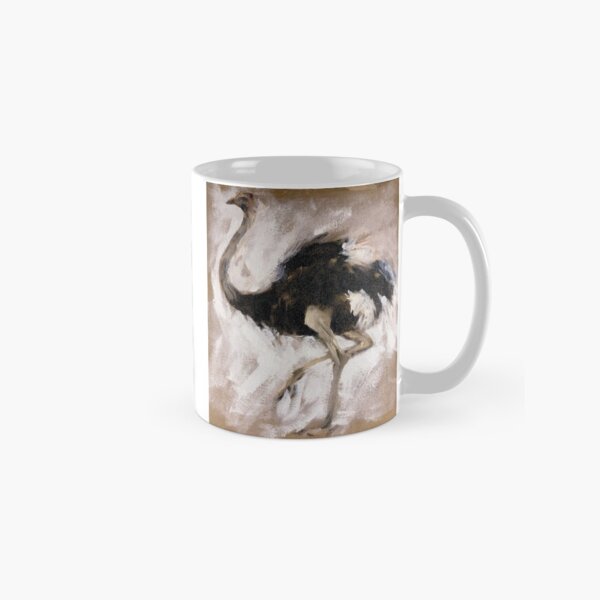 Monotone Ostrich Painting Classic Mug
