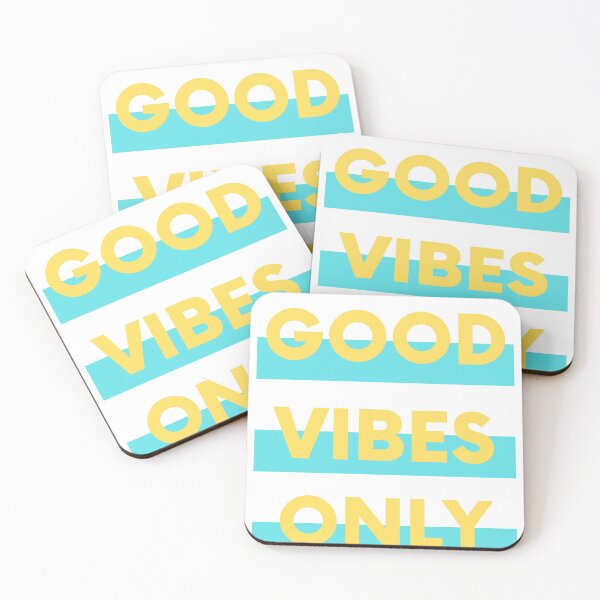 Item preview, Good Vibes Only Blue yellow Font designed and sold by lovesuperkarma.