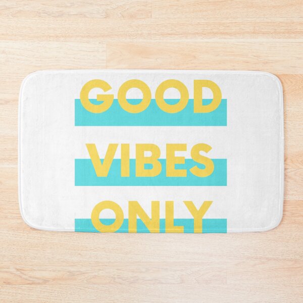 Item preview, Good Vibes Only Blue yellow Font designed and sold by lovesuperkarma.