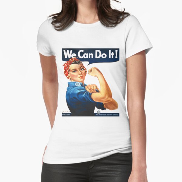 Vintage Rosie the Riveter We Can Do It Fitted T-Shirt